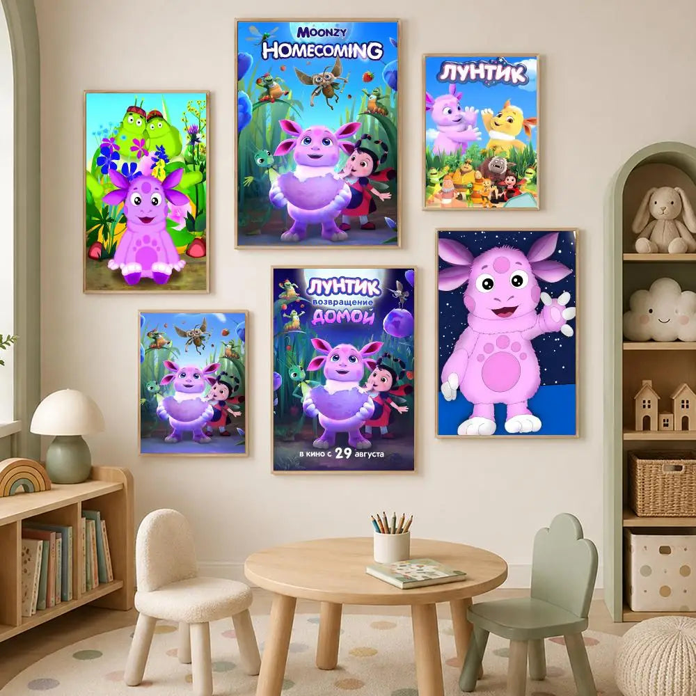 Luntik & Friends HD PVC Self-Stick Wall Art Poster – Waterproof Wall Art Poster Axl