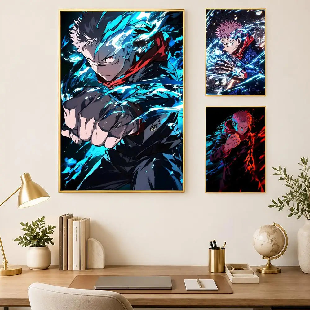 Yuji Itadori Self-Stick HD Anime Wall Poster – Waterproof Anime Wall Poster Axl