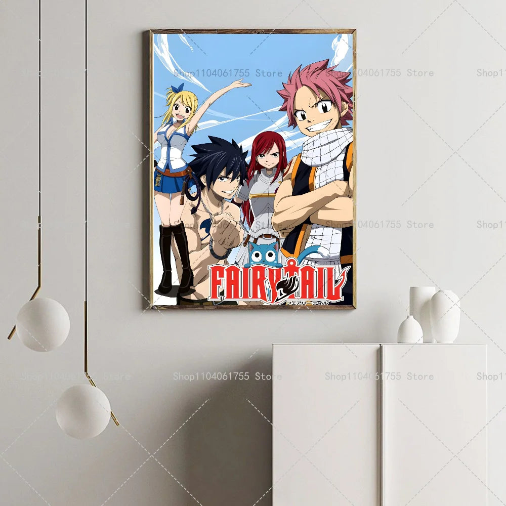 Anime Fairy Tail Wall Poster – Self-Adhesive Waterproof Sticker Anime Wall Poster Axl