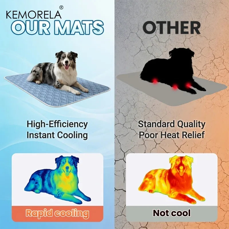 KEMORELA 3-Pack Dog Cooling Mat – Breathable Washable Pet Pad Pet Cooling Mat Axl