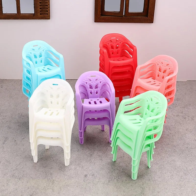 Mini Dollhouse Chair Set – 6 Colors | Crafts & Home Decor Dollhouse Miniature Furniture Axl