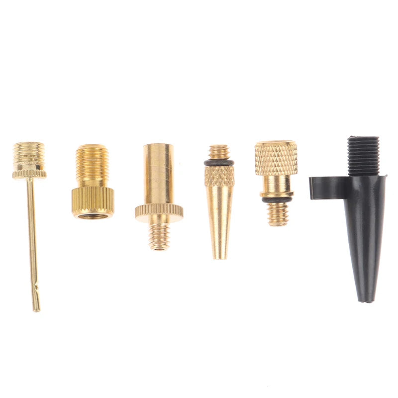 6-Piece Bike Valve Adapter Kit – Presta & Schrader Copper Nozzle Bike Valve Adapter Axl