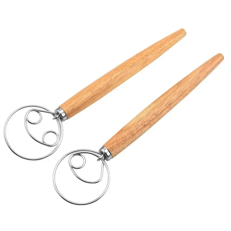 13-Inch Danish Dough Whisk – Stainless Steel & Wood Handle Danish Dough Whisk Axl
