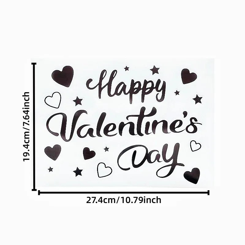 Valentine's Day Transparent Balloon Stickers | Party Wall Decor Party Stickers Axl