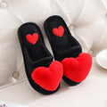 Women's Fuzzy Winter Slippers – Warm Fur Thick Sole Indoor Slides Winter House Slippers Axl Red 40-41