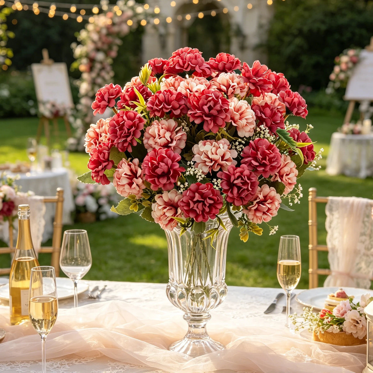 Silk Hydrangea Artificial Flowers – Wedding & Home Décor Artificial Flower Bouquet Axl