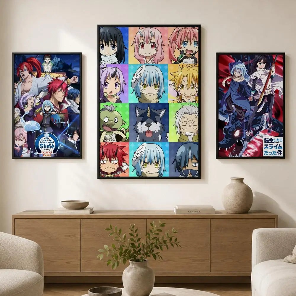 TenSura Anime PVC Wall Poster – Waterproof Peel & Stick HD Art Anime Wall Poster Axl