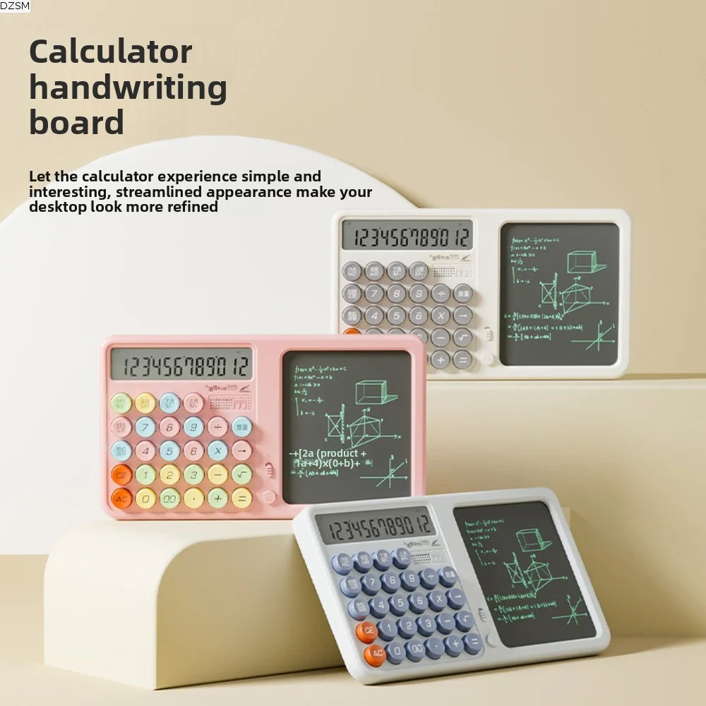 Large Display Calculator with Notepad, Voice & Erasable Writing Pad Desktop Calculator Axl