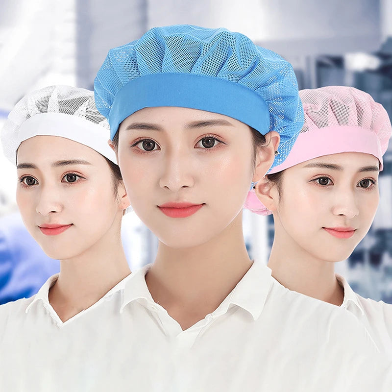 Unisex Elastic Mesh Chef Hat – Breathable Workwear Cap Chef Workwear Hat Axl