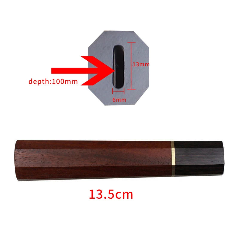 XUAN FENG Octagonal Wood Chef Knife Handle – D2 Steel Blade Chef Knife Axl L