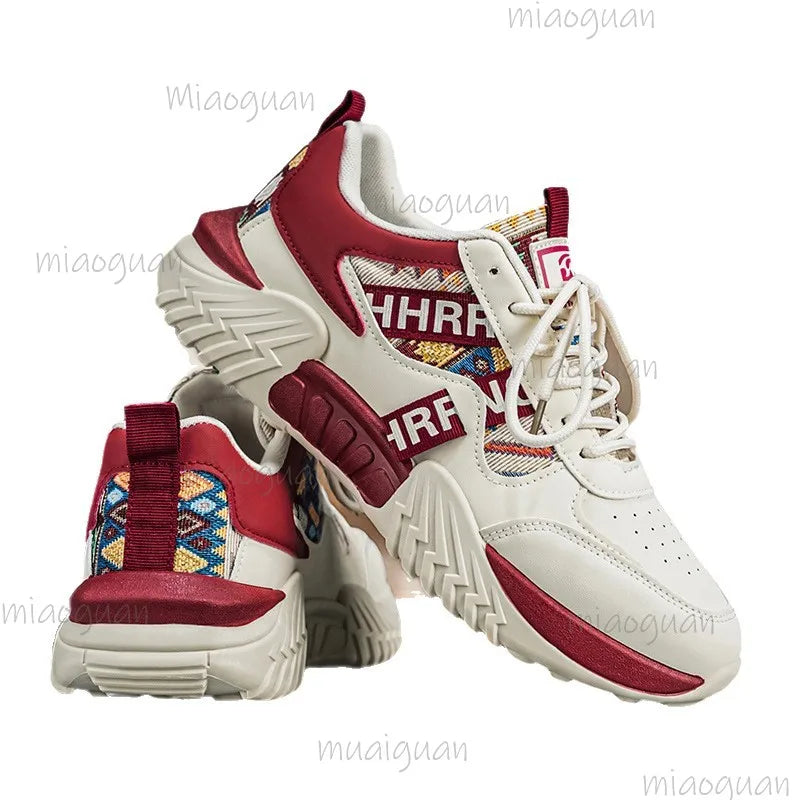 Men's Ethnic Chunky Sneakers – Streetwear Casual Shoes Chunky Sneakers Axl
