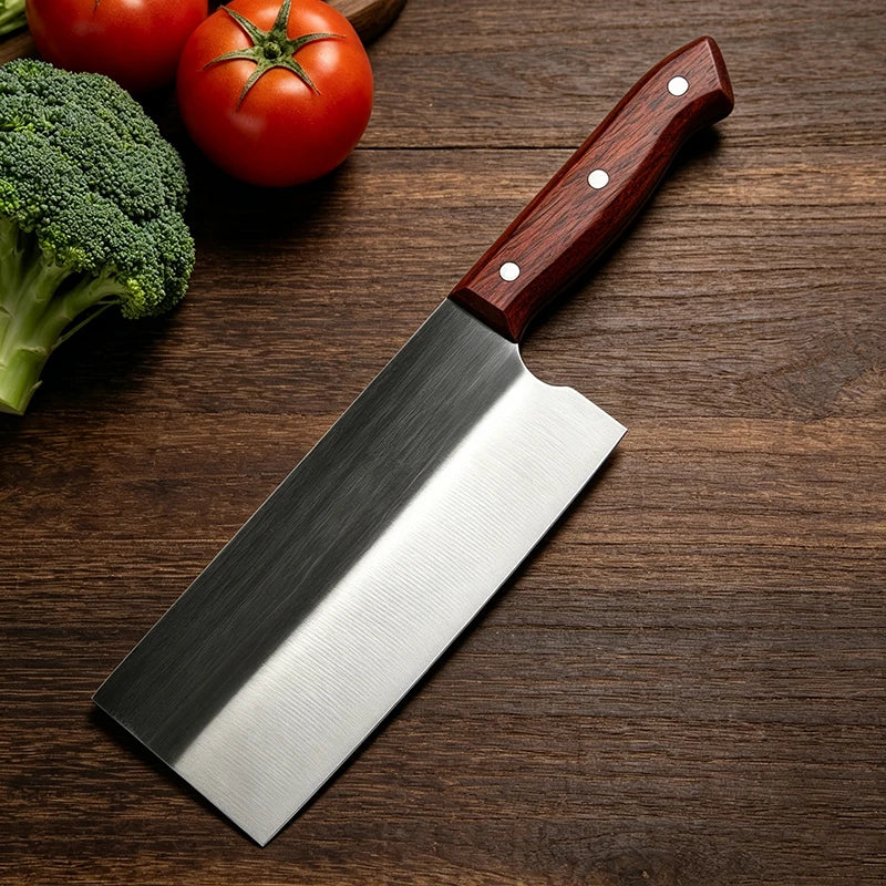 JYi Full Tang Chinese Chef Knife – Sharp Stainless Steel Blade Chef Kitchen Knife Axl