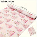 Christmas Tree Golden Foil Gift Wrapping Paper Roll 17x118in Gift Wrapping Paper Axl 1Roll