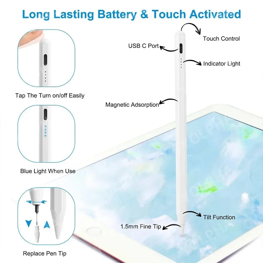 Universal Active Stylus Pen | 6ms Touch Screen Drawing Pen Active Stylus Pen Axl
