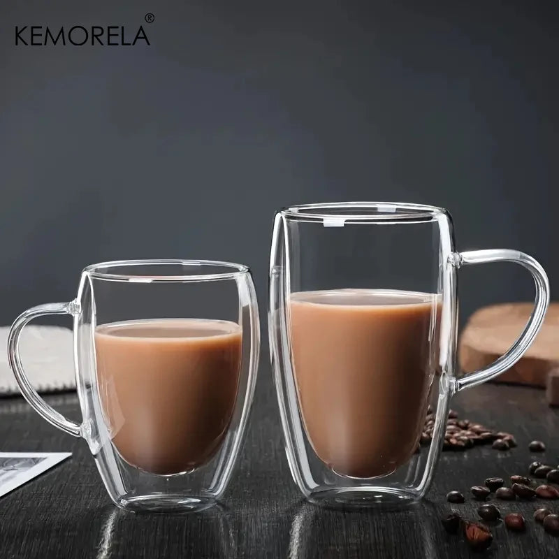 KEMORELA Double Wall Glass Cup – Coffee, Whiskey & More Double Wall Glass Cup Axl
