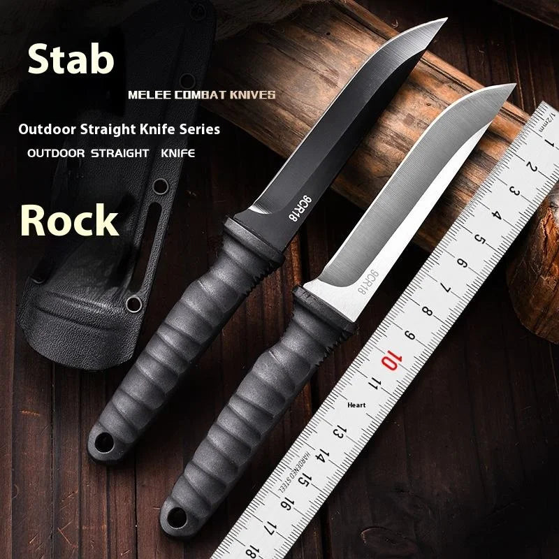 Fixed Blade Knife – Stainless Steel Camping Utility Knife & Sheath Fixed Blade Knife Axl