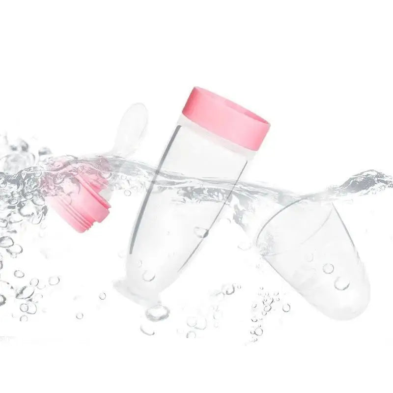 Baby Silicone Squeeze Feeding Spoon Bottle – BPA-Free 90ml Baby Feeding Spoon Axl