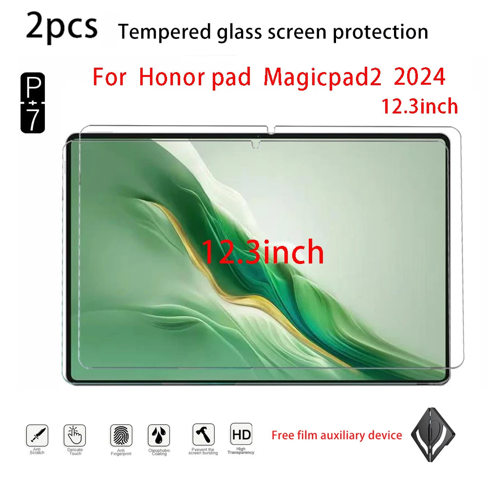 2-Pack HD Tempered Glass Screen Protector for Honor MagicPad Tablet Screen Protector Axl for magicpad2 12.3