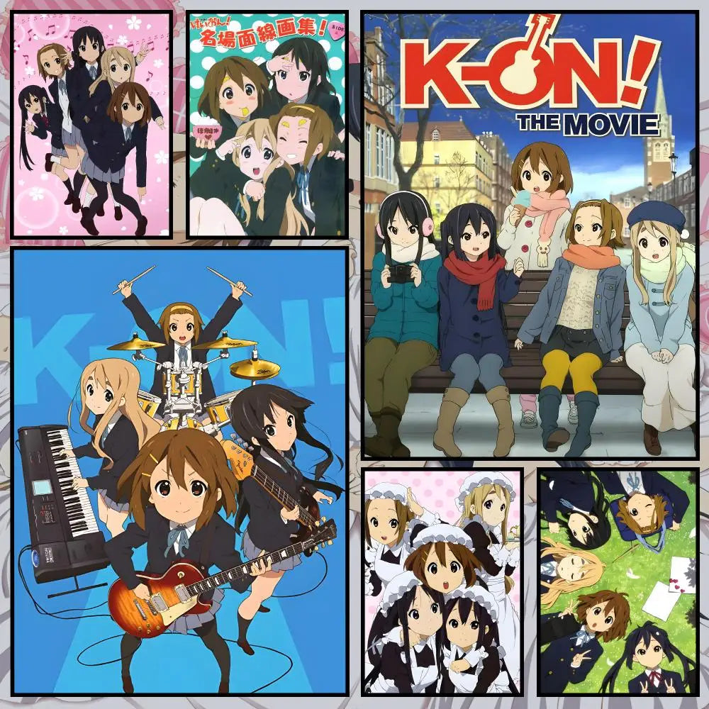 Anime K-ON! Waterproof PVC Peel-and-Stick HD Wall Poster Anime Wall Poster Axl