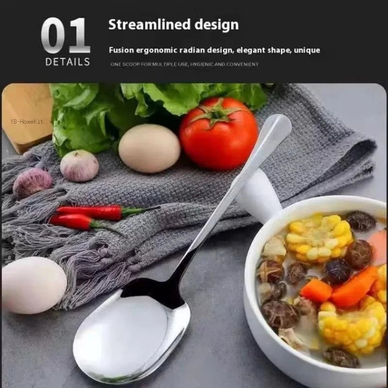 Stainless Steel Large Serving Spoon – Ergonomic Kitchen Utensil Serving Spoon Axl