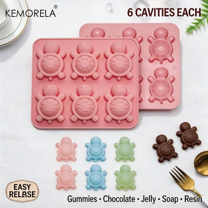 Sea Animal Silicone Candy Molds 6-Cavity | Gummy & Chocolate Silicone Candy Mold Axl