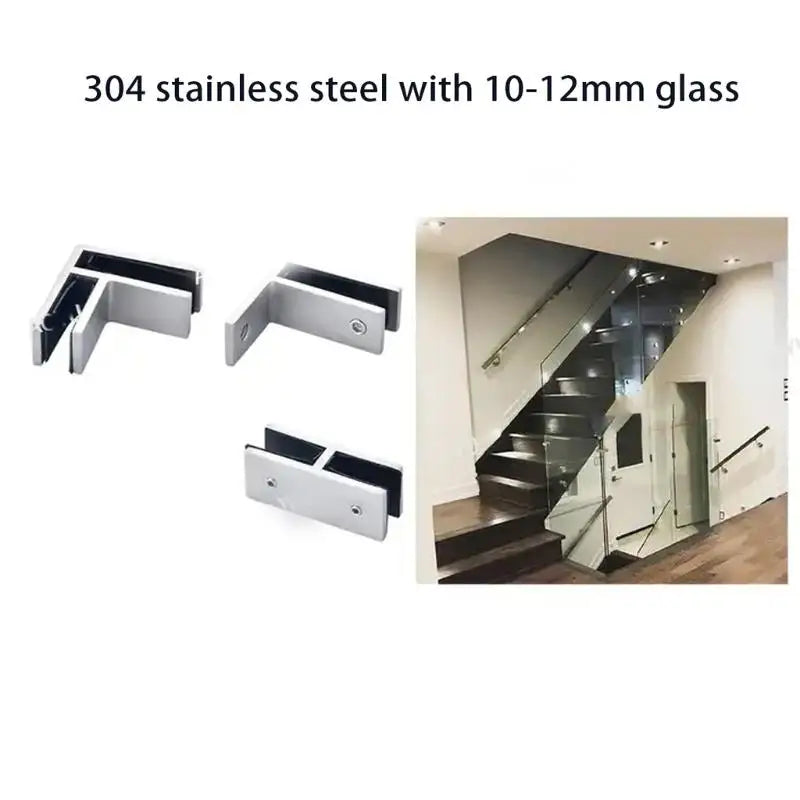 304 Stainless Steel Glass Clip Holder – Tempered Glass Bracket Glass Clip Bracket Axl