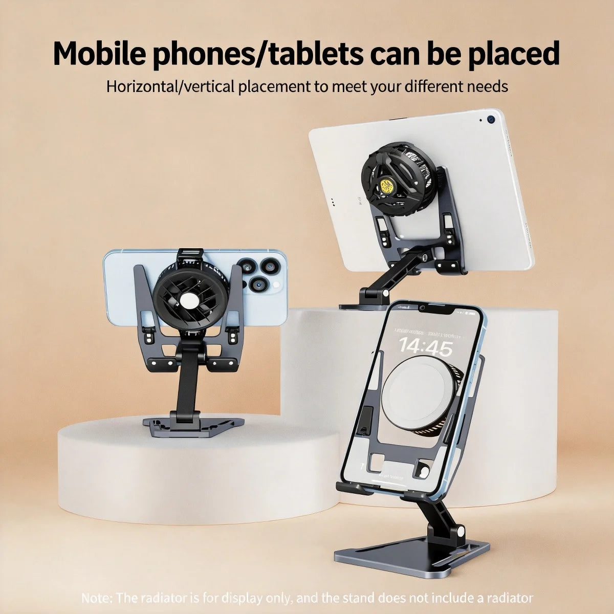 Universal Phone Desktop Stand with Cooling Fan Cutout | PUBG Live Phone Desktop Stand Axl