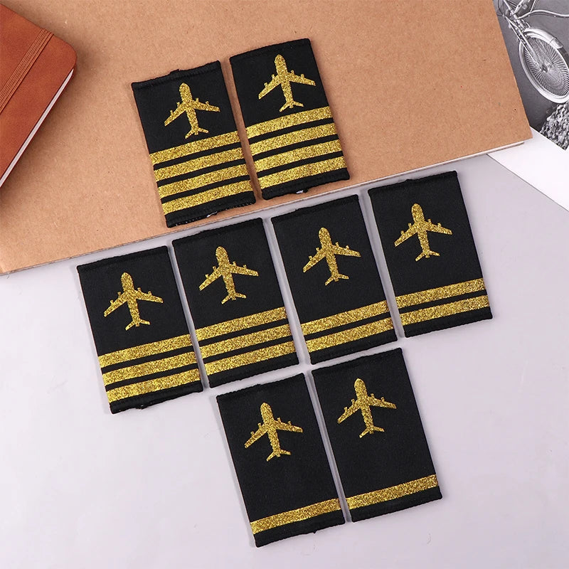 Pilot Uniform Epaulettes – Shoulder Rank Badges, 1 Pair Uniform Epaulettes Axl
