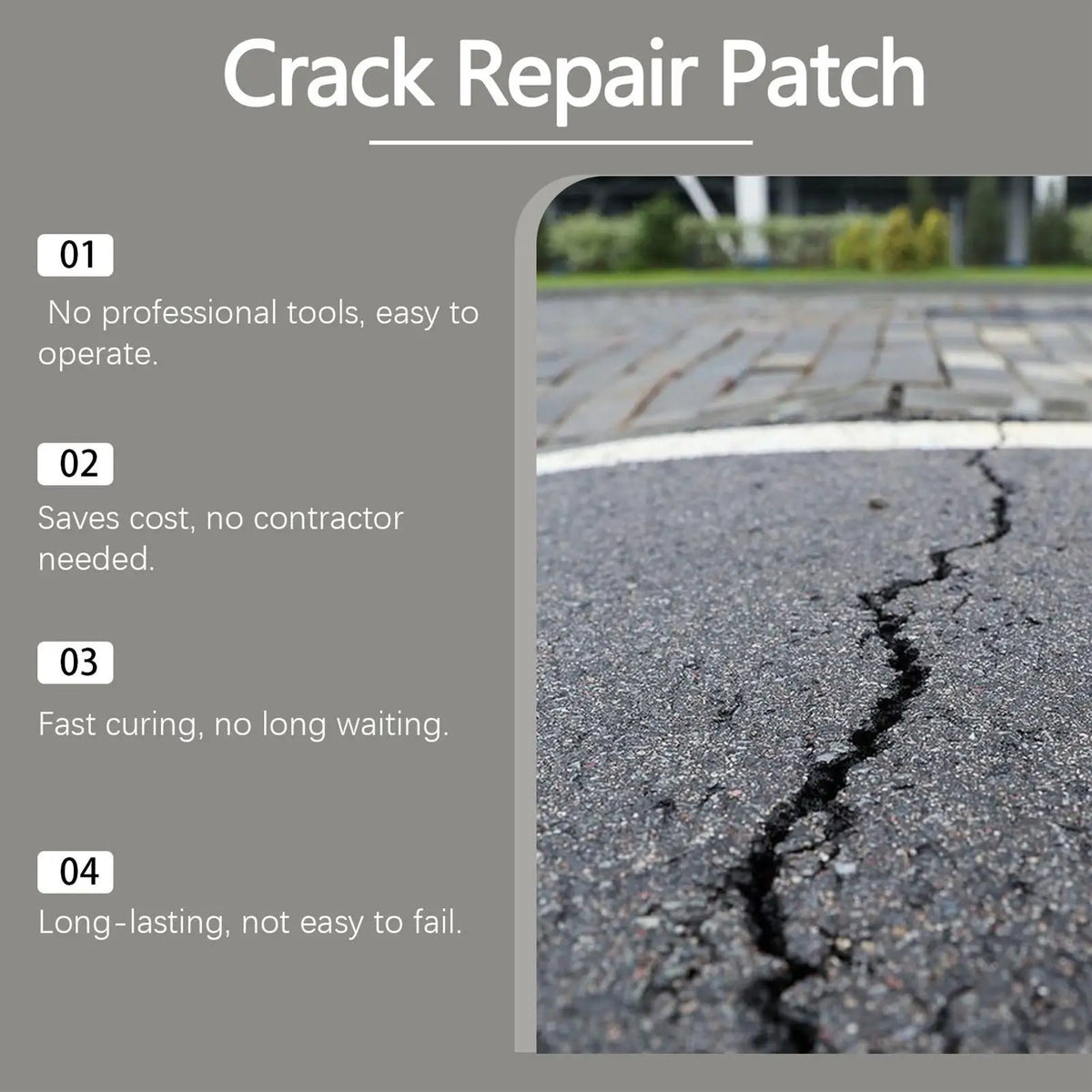 Concrete Crack Filler – Self-Leveling Quick-Dry Sealant 100ml Crack Repair Sealant Axl