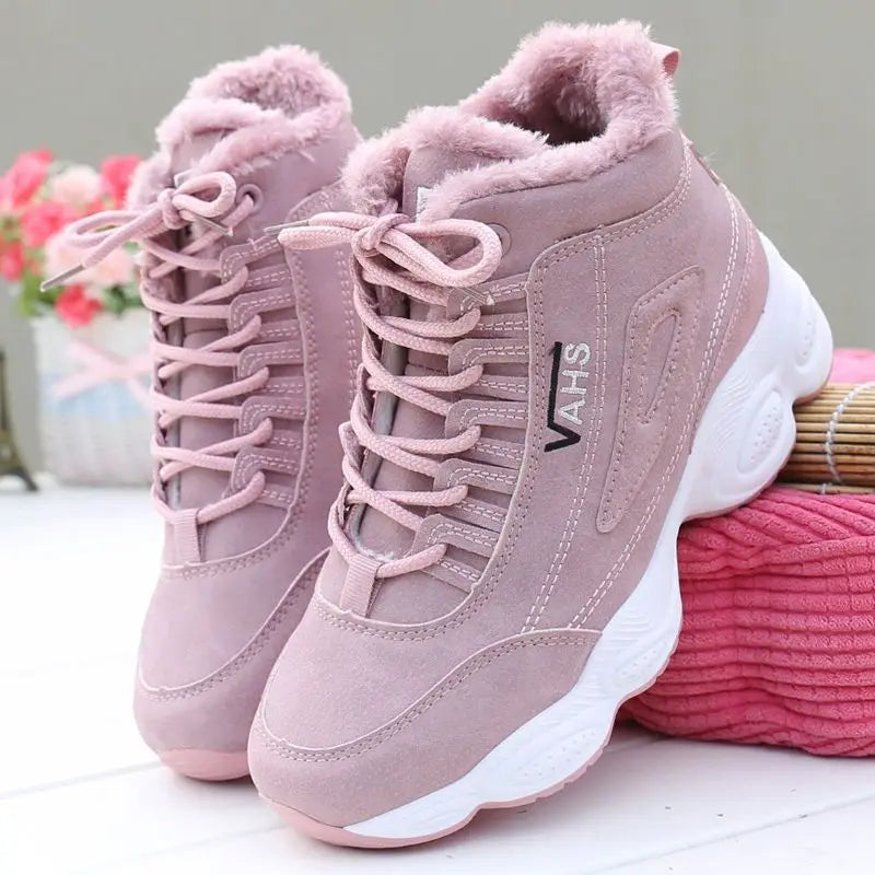 Women's Winter Velvet-Lined Sneakers – Warm Non-Slip Shoes Winter Sneakers Axl