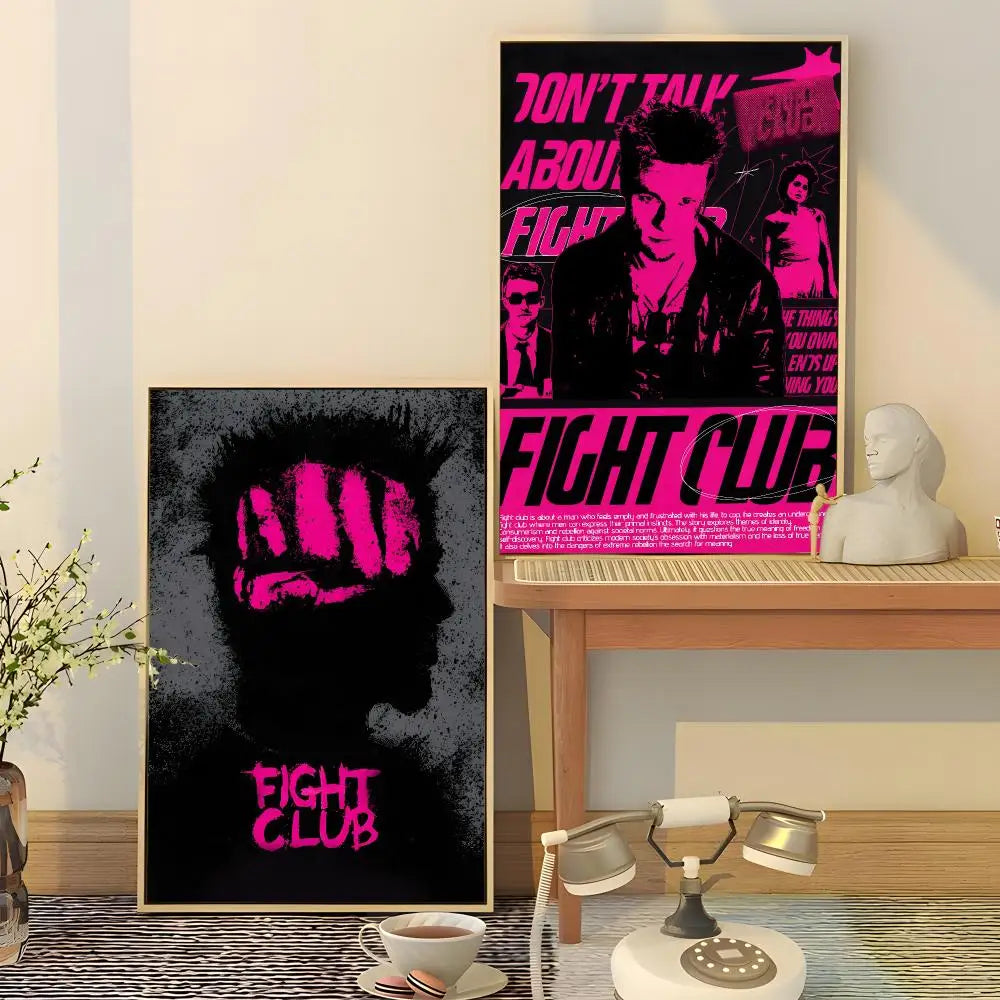 Fight Club Poster Waterproof PVC Wall Sticker | Home Décor Wall Poster Sticker Axl
