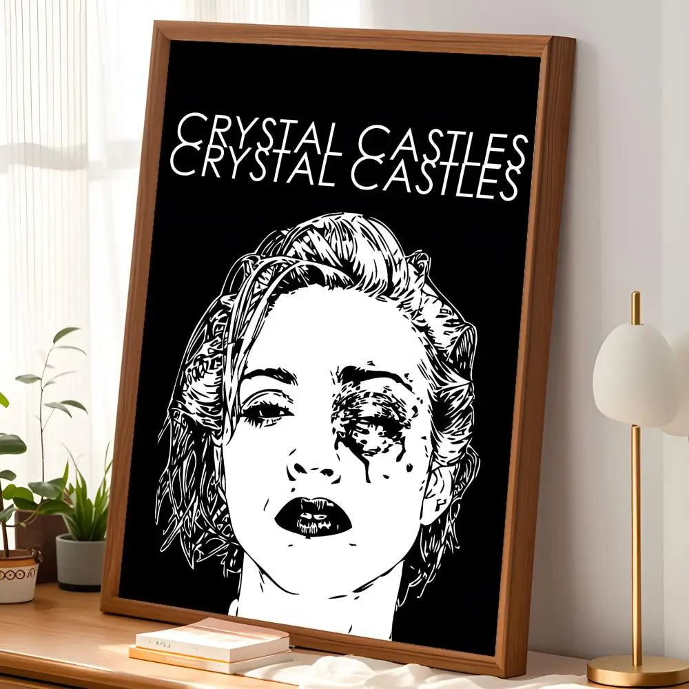 Crystal Castles Poster – Self-Stick HD Wall Art Music Decor Wall Art Poster Axl