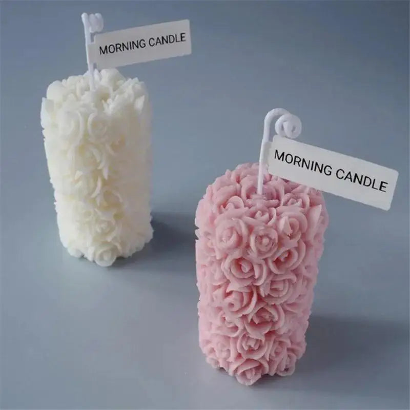 Rose Cylinder Silicone Mold – Candle, Soap & Craft DIY Silicone Craft Mold Axl