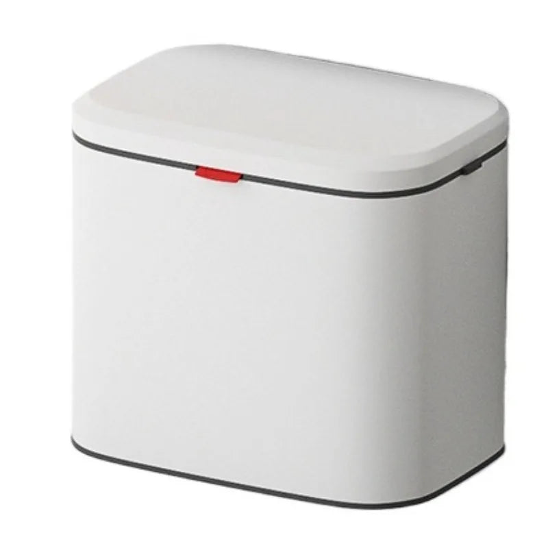 Wall Mounted Stainless Steel Trash Can with Lid – 8L Wall Mounted Trash Can Axl 4L-White