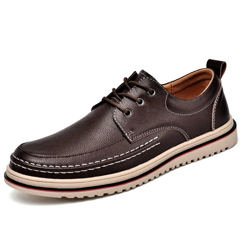 Men's Handmade Leather Derby Dress Shoes | Business Loafers Men's Derby Shoes Axl Brown 2 42