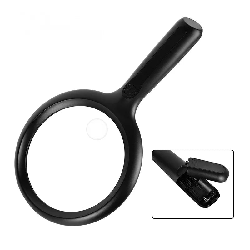Handheld Magnifying Glass 28X 56X with 24 LED Tri-Color Light LED Magnifying Glass Axl