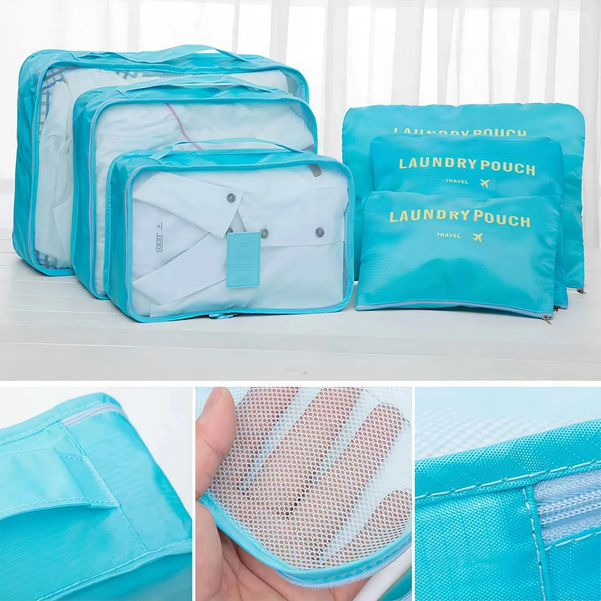 6-Piece Travel Storage Organizer Bags – Clothing & Underwear Set Travel Storage Organizer Axl