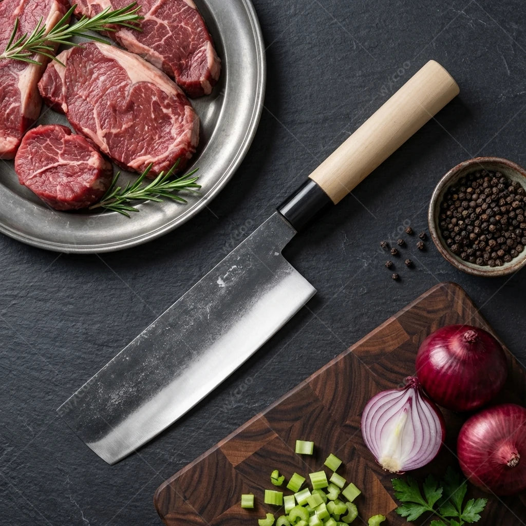 WXCOO 7.2" Nakiri Knife – 3-Layer Clad Japanese Kitchen Knife Japanese Kitchen Knife Axl