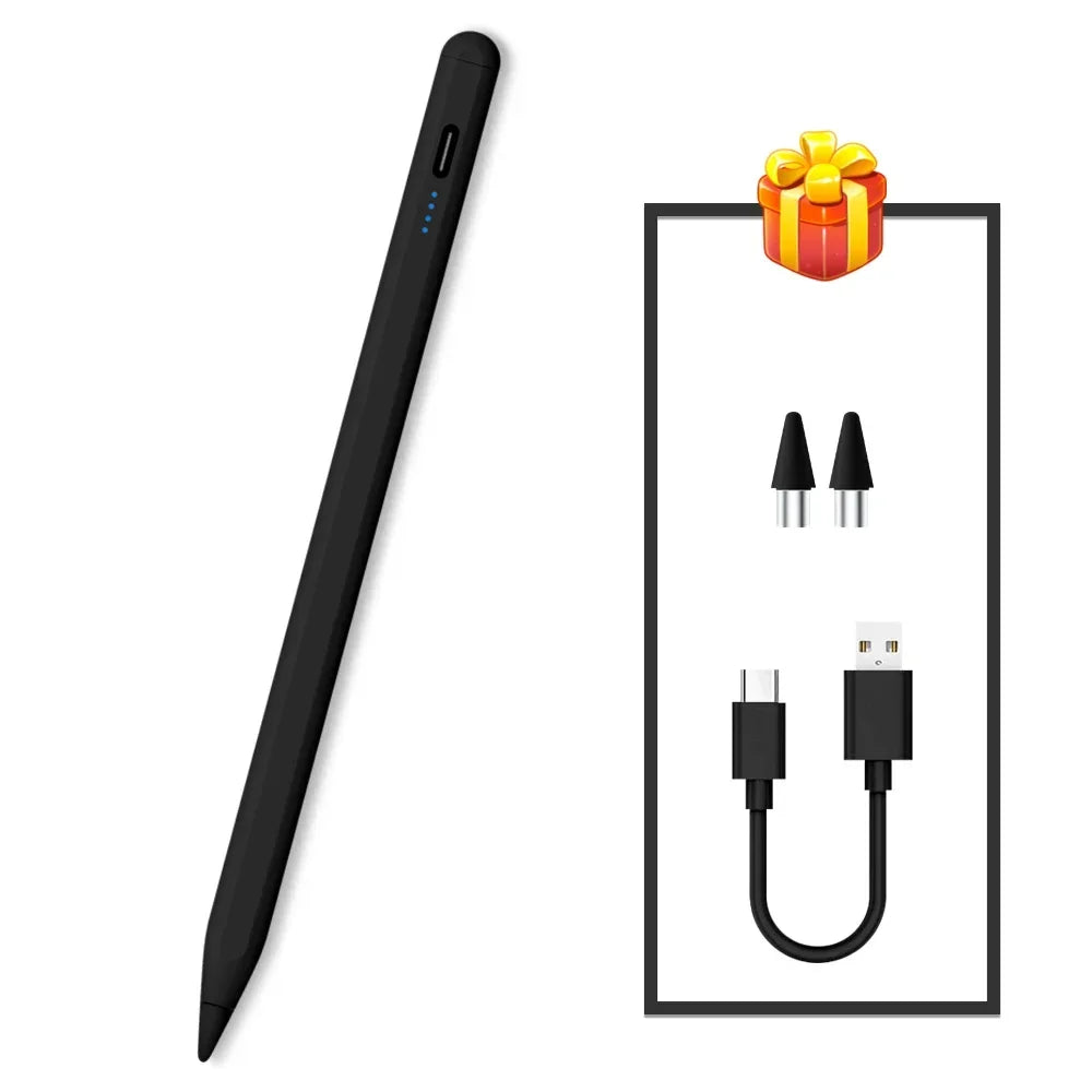 Universal Stylus Pen for iPad – Palm Rejection, USB-C Stylus Pen Axl Black