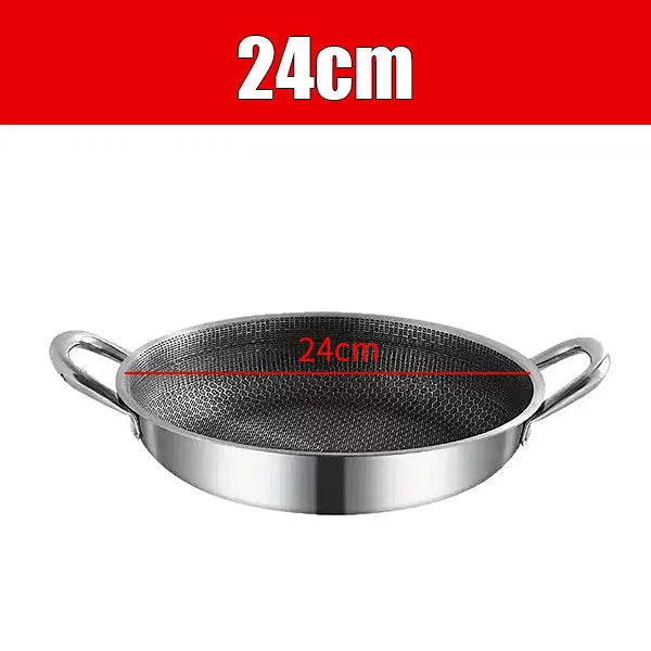 PGY Stainless Steel Honeycomb Wok 24cm/28cm – PFOA-Free Stainless Steel Wok Axl 24cm