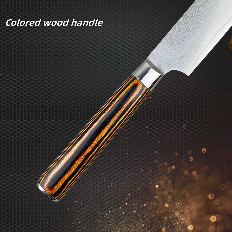 Damascus Steel Chef Knife – 67-Layer Kiritsuke Kitchen Blade Damascus Chef Knife Axl
