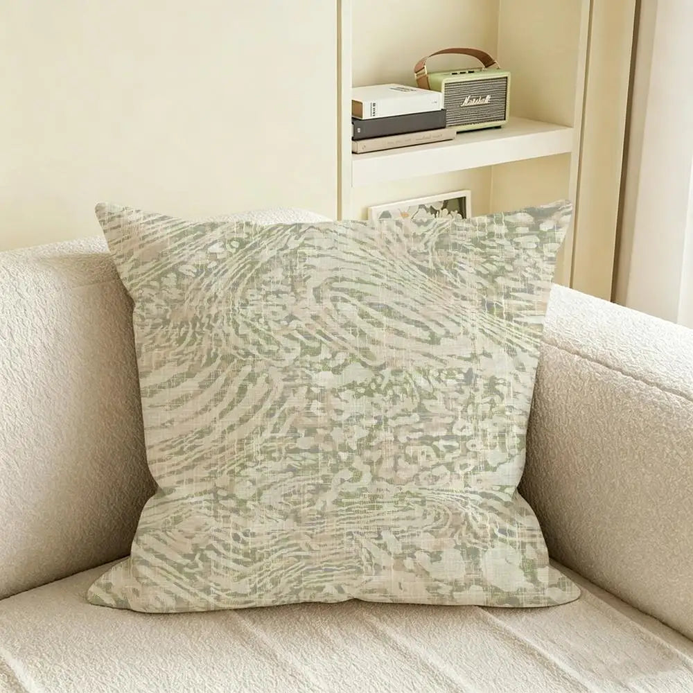 Zebra Stripe Linen Cushion Cover | Sofa, Bed & Chair Decor Linen Cushion Cover Axl White11 45X45cm