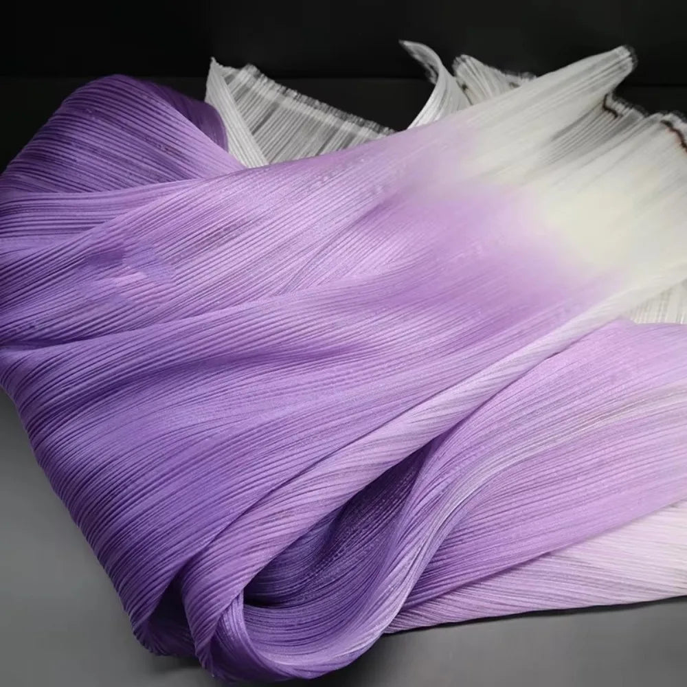 Gradient Pleated Organza Mesh Fabric – DIY Wedding Decor Organza Mesh Fabric Axl Purple