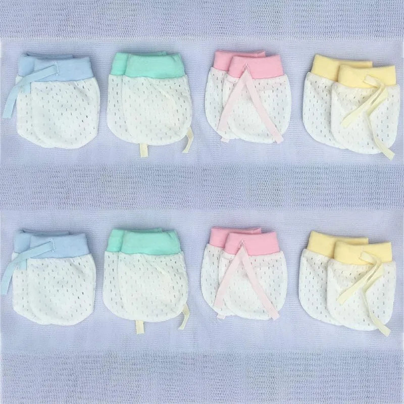 Baby Anti-Scratch Mittens 8 Pairs – Breathable Mesh Gloves 0-1Y Baby Mittens Axl Color Mixing 0-3 months