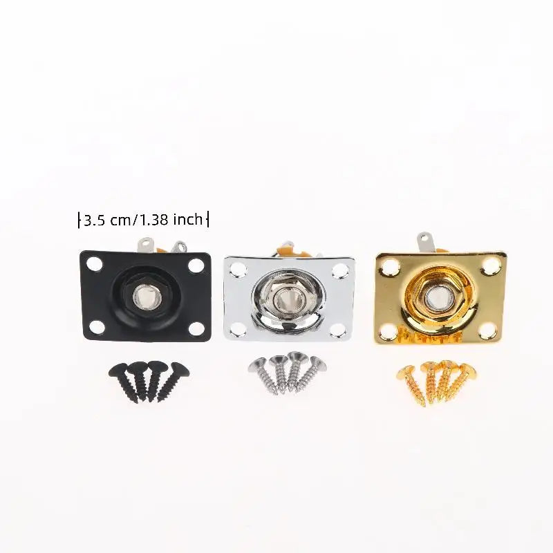Electric Guitar Output Jack Plate – Square Metal Socket Guitar Jack Plate Axl