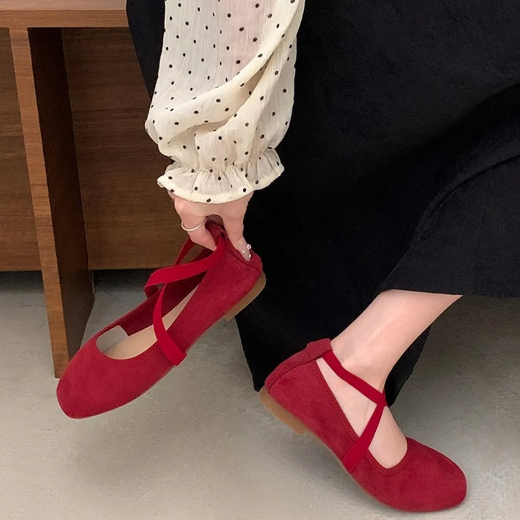 Women's Retro Mary Jane Flats – Square Toe Ballet Loafers Women's Flat Shoes Axl