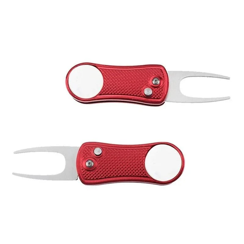 Stainless Steel Golf Divot Repair Tool – Folding Ball Fork Golf Divot Tool Axl