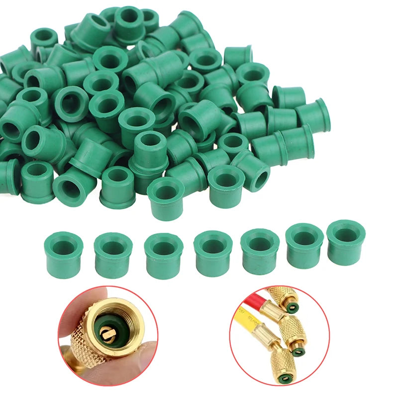 HVAC O-Ring Gaskets 50/100Pcs – R410A R134A 1/4" Hose Seal Kit HVAC Sealing Gaskets Axl