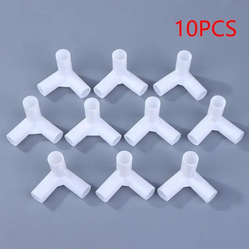 10 PCS 12mm Plastic Pipe Connectors – Tee, Elbow & DIY Fittings Pipe Fittings Axl