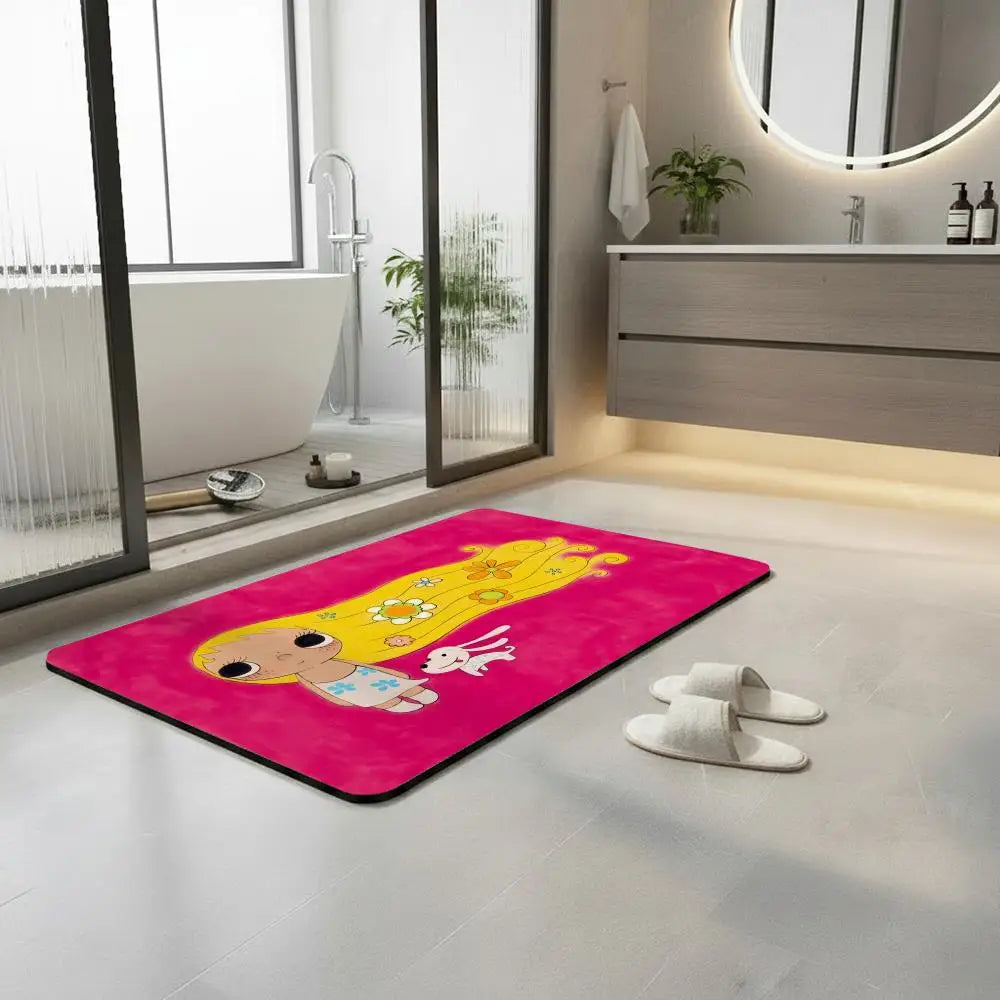 Diatomite Bath Mat – Quick Dry Anti-Slip Floor Mat Bath Mat Axl